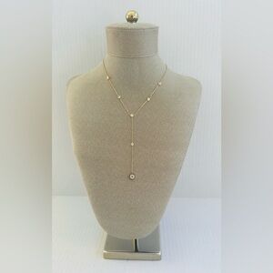 Express Evil Eye Gold and Navy Blue Pendant Necklace